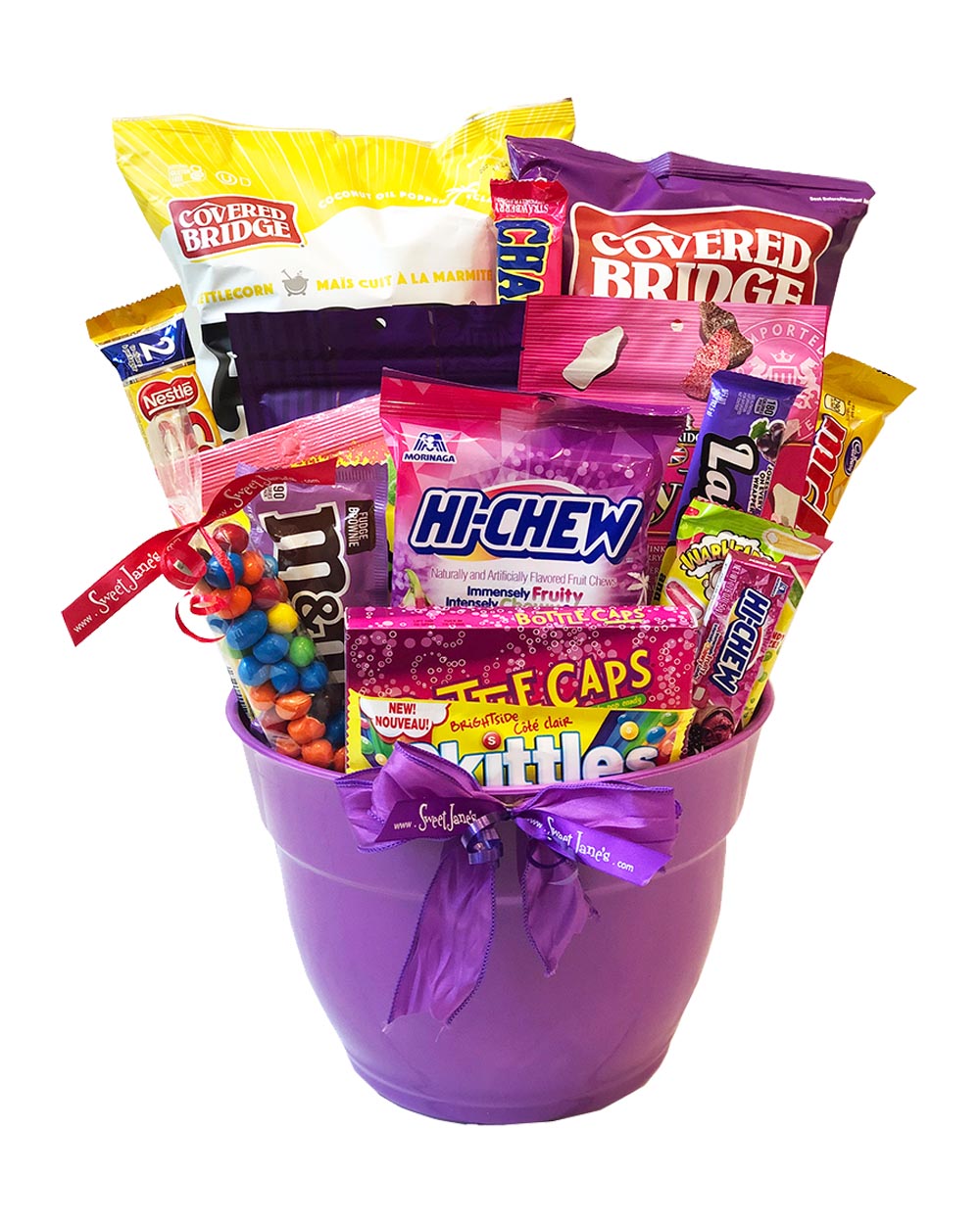 Purple Candy Bouquet Gift Basket
